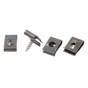 Kit de Clips sujetadores metálicos Tipo  U Autorroscantes para Coche/Moto 10 unidades miniatura 2