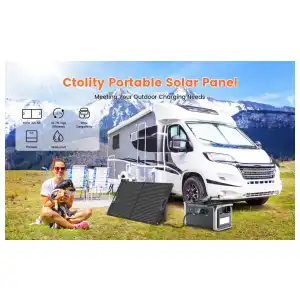 Panel Solar plegable 100w 18v USB tipo C . CTOLITY M0802 miniatura 6