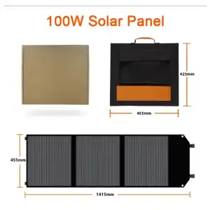 Panel Solar plegable 100w 18v USB tipo C . CTOLITY M0802 miniatura 7