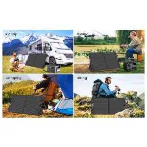 Panel Solar plegable 100w 18v USB tipo C . CTOLITY M0802 miniatura 4