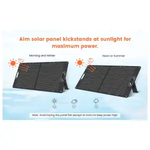 Panel Solar plegable 100w 18v USB tipo C . CTOLITY M0802 miniatura 2