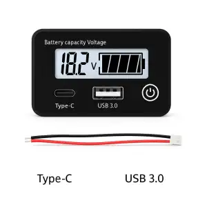 Monitor digital de capacidad de batería con pantalla LCD. (Voltímetro) Modelo 6140 miniatura 1