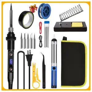 Kit Cautin 80w Digital  Cerámico + estuche  con 12 psc M0262 miniatura 1