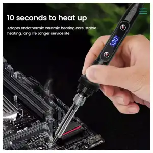 Kit Cautin 80w Digital  Cerámico + estuche  con 12 psc M0262 miniatura 3