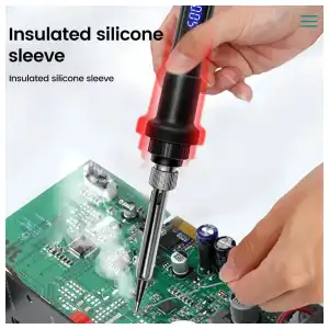 Kit Cautin 80w Digital  Cerámico + estuche  con 12 psc M0262 miniatura 2