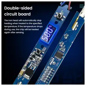Kit Cautin 80w Digital  Cerámico + estuche  con 12 psc M0262 miniatura 6