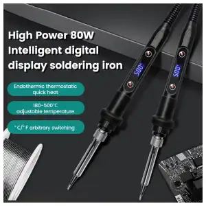 Kit Cautin 80w Digital  Cerámico + estuche  con 12 psc M0262 miniatura 7