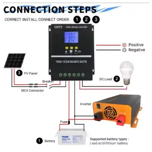 Controlador de carga solar POWERSOX MPPT  100a/80a miniatura 3