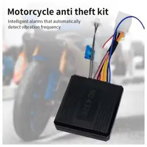 Sistema de alarma para moto de gasolina 12v antirrobo por control remoto  1-via y entrada sin llave. miniatura 1