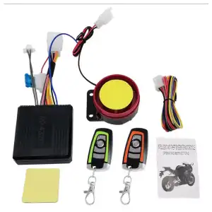 Sistema de alarma para moto de gasolina 12v antirrobo por control remoto  1-via y entrada sin llave. miniatura 5