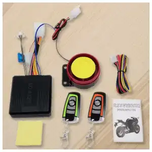 Sistema de alarma para moto de gasolina 12v antirrobo por control remoto  1-via y entrada sin llave. miniatura 2