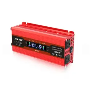 Inversor de corriente 2000 W 12V a 110V . Alta potencia y carga rápida USB miniatura 1