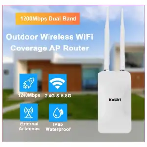 KuWfi AP1200F. Punto de acceso Wifi Dual band para exteriores. miniatura 1