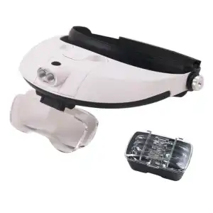 Lupa de cabeza con Luz Led y lentes intercambiables- Ajustable y Multifuncional miniatura 1