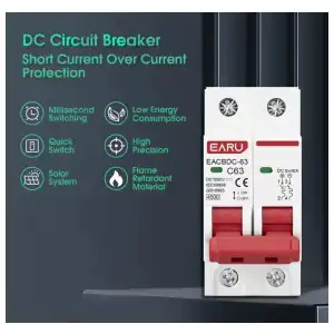 Mini breaker DC 1000V . Protección 63A 2P. M0542 miniatura 5