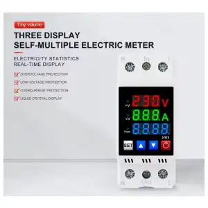 ⚡ Protector de Voltaje Ajustable en Riel Din 40A 230V miniatura 4