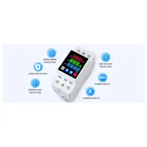 ⚡ Protector de Voltaje Ajustable en Riel Din 40A 230V miniatura 1