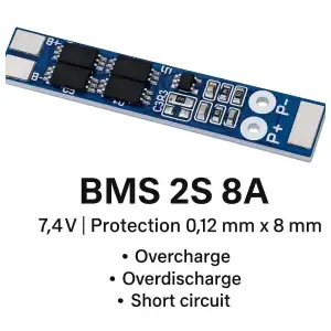 🔋 Módulo BMS 2S 8A M0546 miniatura 1