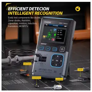 Osciloscopio digital, tester de componentes y generador de señal M0401 miniatura 2