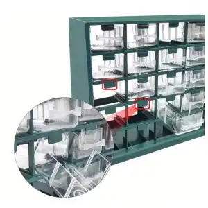 25 Gabetero Multiusos para Organización de Componentes – Negro M0327 miniatura 1