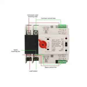 Conmutador de Transferencia Automática de Doble Potencia AC110V 100A M0551 miniatura 3