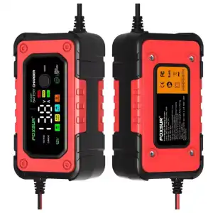 ⚡ Foxsur Cargador Inteligente de Baterías 12V 7A  Protecc Tecnología Compatible con Baterías de Plomo-Ácido, GEL, AGM, Calcio y LiFePO4 miniatura 2