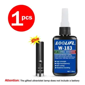 LOOLIFL W-183 Strong UV Glue – pegamento UV 50ml. M0170 miniatura 1