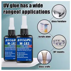 LOOLIFL W-183 Strong UV Glue – pegamento UV 50ml. M0170 miniatura 3