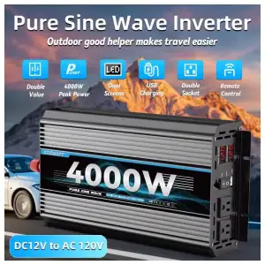 Inversor Negro de 4000w onda pura 110V miniatura 1