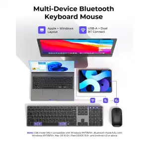 Combo Teclado y Mouse Inalámbrico Seenda SKM64-3 miniatura 2