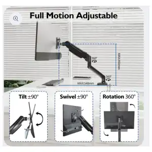 Soporte de monitor Bontec de brazo simple miniatura 2