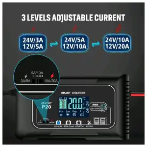 Cargador Inteligente HTRC P20 – 20A M0412 miniatura 2